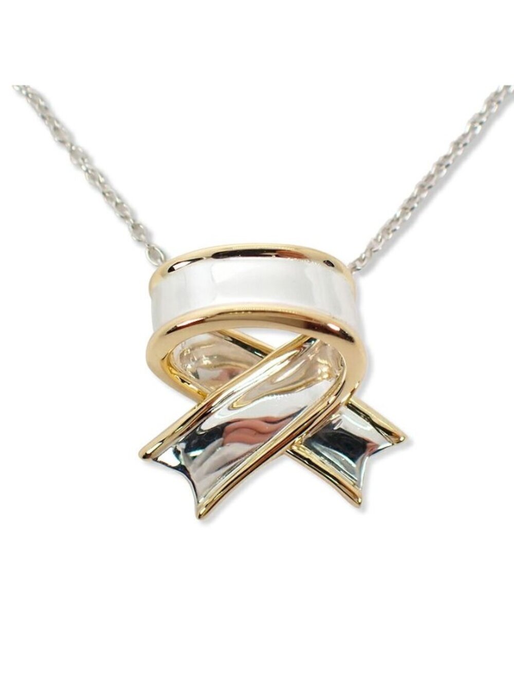 Tiffany & Co 925/750 Ribbon Necklace